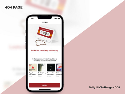 404 Page • Daily UI 008 app daily ui challenge daily ui challenge 008 dailyui dailyui 008 ios mobile mobile app design ui ui design