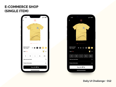 E-Commerce shop (single item) • Daily UI 012 012 app daily ui challenge daily ui challenge 012 dailyui dailyui012 ios mobile ui ui design