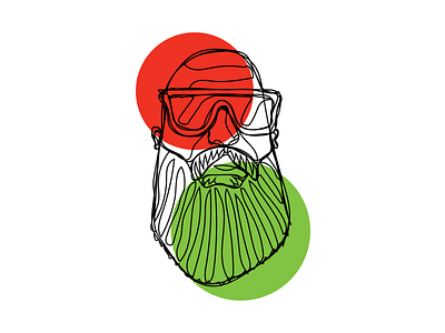 Hessam Nadr tattoo beard black circle design draw dribbble hessamnadr hessanmadr illustrator joker line art lineart red redhorn style tattoo