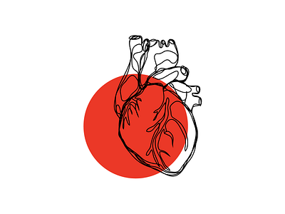 love, fear black circle design draw dribbble hessanmadr illustrator line art lineart red redhorn