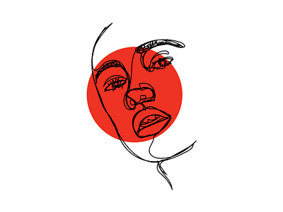 mirror, fear black circle design draw dribbble hessanmadr illustrator line art lineart red redhorn