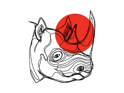 extinction, fear black circle design draw dribbble hessanmadr illustrator line art lineart red redhorn