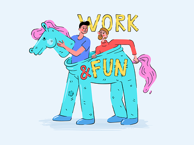 Work & Fun crello fun illustration work