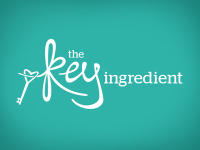 the key ingredient design identity logo typography