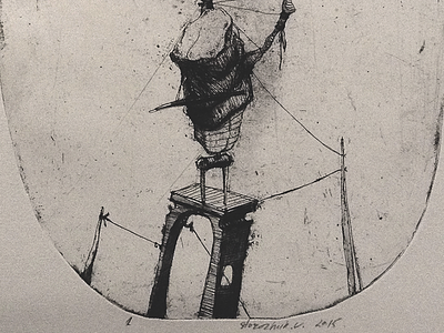 Desperation Prison etching exlibris storozhuk storozhukgraphics