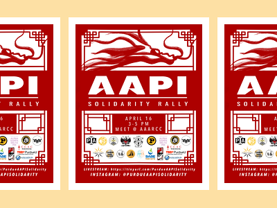 AAPI Solidarity Rally Poster aapi design poster