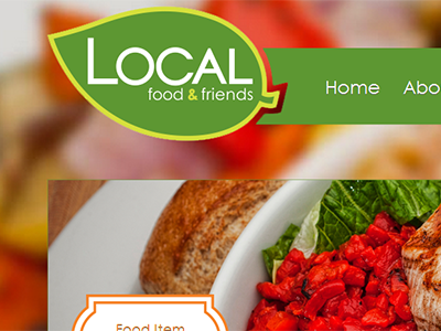 Local Restaurant Website badge blur food navigation restaurant tag website