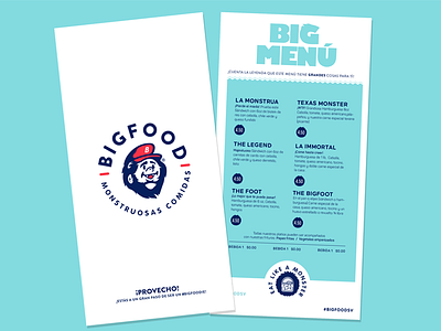 Bigfood • Foodtruck • Branding bigfood bigfoot branding elsalvador logotype meal menú monster