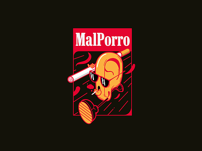 Malporro art characterdesign cigarrette concept design ear elsalvador illustration illustrator marlboro runner smoke streetart tee vector