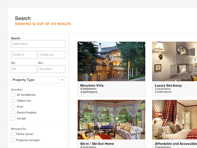 Search clean form foundation grid homes light property real estate responsive rwd search white zurb