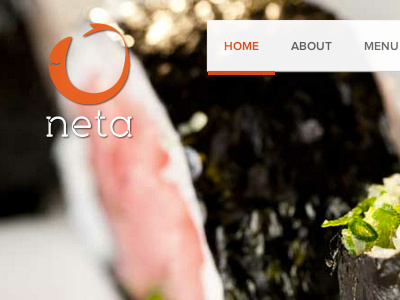 Neta Homepage homepage menu menubar navigation neta responsive restaurant sushi