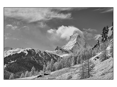 The Horn bw mountains photography switzerland