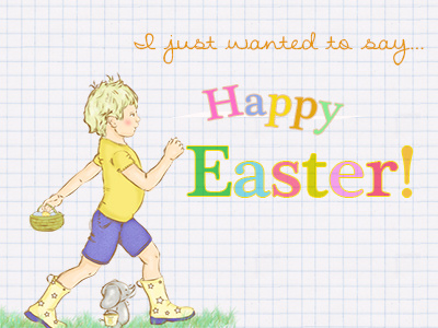 Happy Easter! bright children illustration childrens illustration easter illustration kids seasonal spring