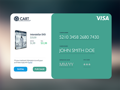 Daily UI - #002 Credit Card Checkout 002 checkout creditcard dailyui