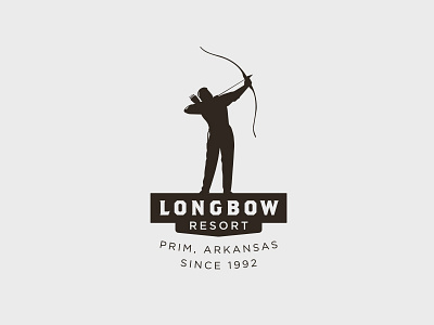 Longbow Resort archer arkansas arrow identity logo ozarks