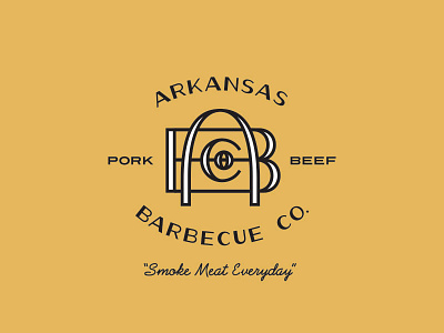 Winner Winner Porcine Dinner arkansas barbecue bbq logo meat