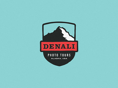 Denali Photo Tours alaska badge branding logo mountain patch photography