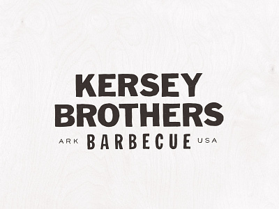 Kersey Bros. arkansas barbecue barbeque bbq logo logotype
