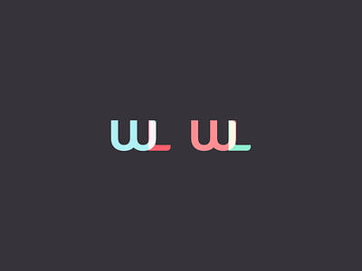 Logo design - WL neon branding dark design flat graphic logo neon sketch typography vector