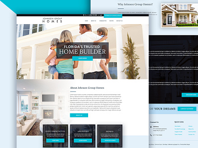 Home Builder Website call to actions home builder home page homes landing page typography ui user interface ux web design website