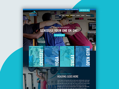 Crossfit Website crossfit fitness home page landing page sports ui design web design website