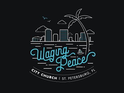 Saint Petersburg, Florida branding church city florida graphic design illustration skyline st. petersburg typography