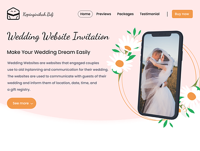Wedding Website Invitation - Figma app branding design figma ux website degisn