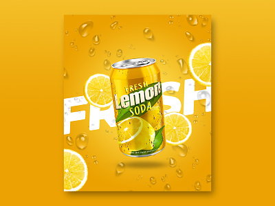 Fresh Lemon soda - Poster design poster design