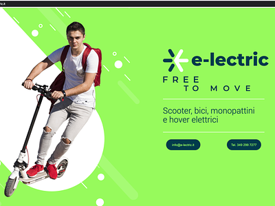 Temporary homepage for e-bike, e-scooter etc.. shop e vehicle temporary page ux web