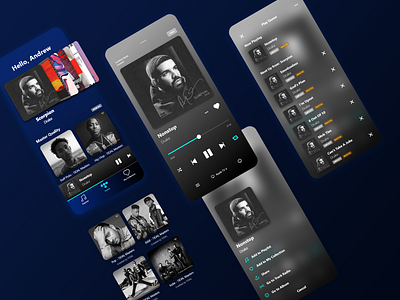 Tidal app drake interaction design minimalism music app music player music player ui player ui playlist cover ui ui design zhu