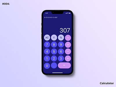 DailyUI #004 Calculator