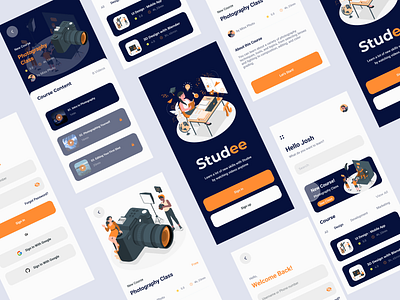 Studee app - Course app app branding design graphic design illustration logo typography ui ux vector