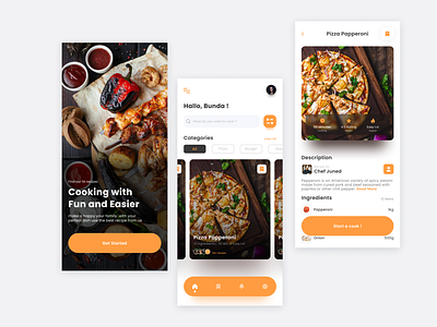 Food Recipe App app design ui ux
