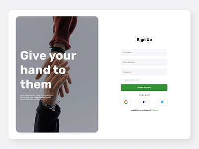 Sign Up Screen