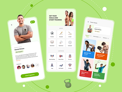 Hire a Trainer Mobile App adobe xd mobile design ui design ux design