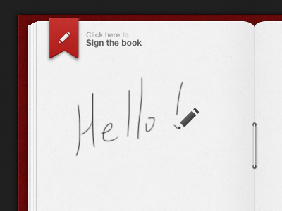 Sign the book book icon pen ribbon texture