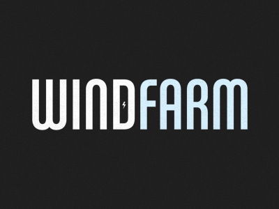 Windfarm chalet comprime logo type windfarm