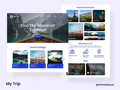 My Trip - Travel Landing Page