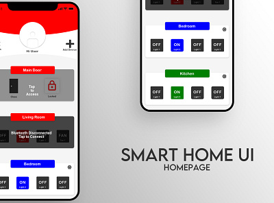 Smart Home Application UI design mobile app ui