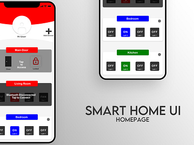 Smart Home Application UI