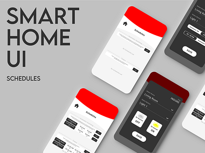 Smart Home Schedule Function UI design mobile app ui