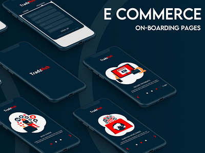 E Commerce Onboarding Pages UI design mobile app ui