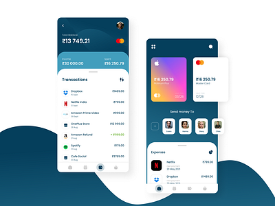 Mobile Wallet App UI by Jayesh Soni on Dribbble