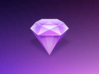 Sketch Diamond gem icns icon purple sketch