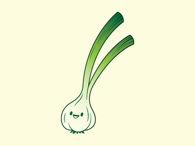 Green Garlic garlic green illustration series veggies