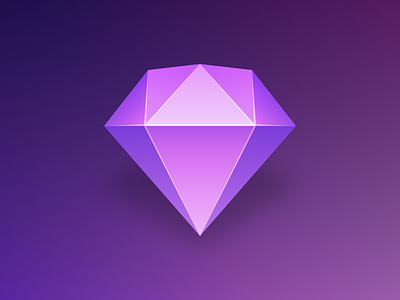 Sketch Diamond diamond gem icon purple sketch