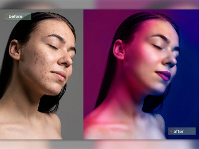Before - after beauty retouch
