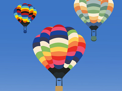 Hot air ballon ballon illustration