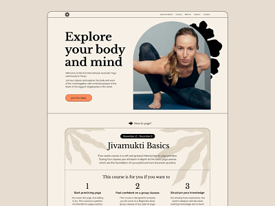 Jivamukti Tokyo design typography ui ux web web design website yoga