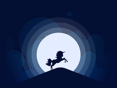 Unicorn Silhouette.. design illustration vector